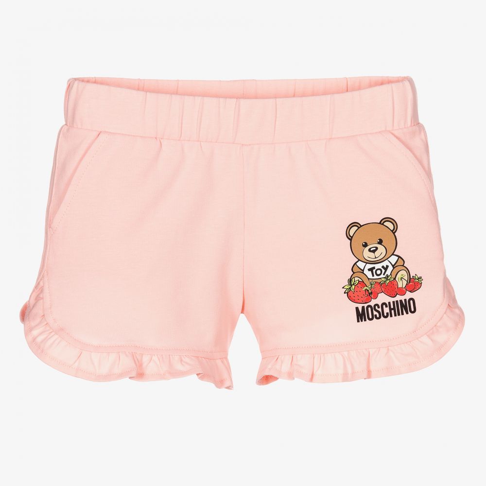 Moschino Kid-Teen - Girls Pink Cotton Shorts | Childrensalon