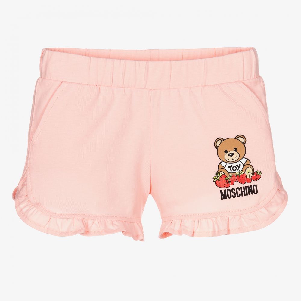 Moschino Kid-Teen - Rosa Baumwollshorts für Mädchen | Childrensalon