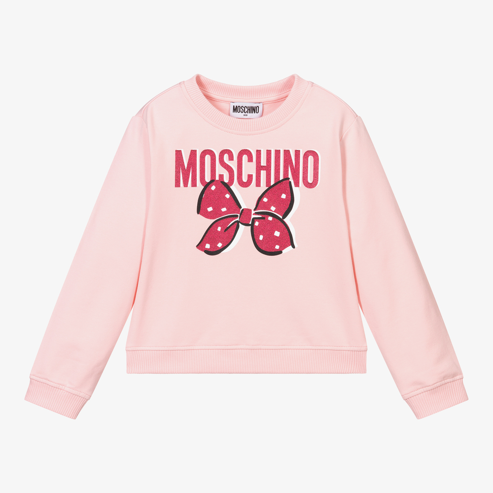 Moschino Kid-Teen - Girls Pink Cotton Sweatshirt | Childrensalon