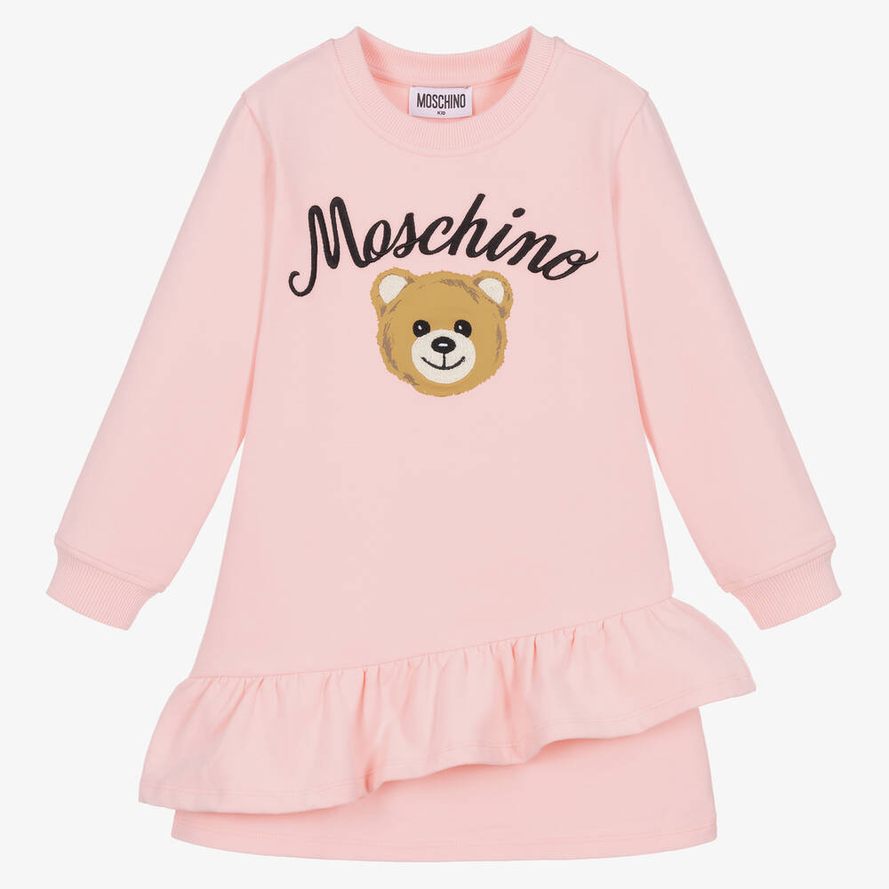Moschino Kid-Teen - Rosa Kleid mit Teddy für Mädchen | Childrensalon