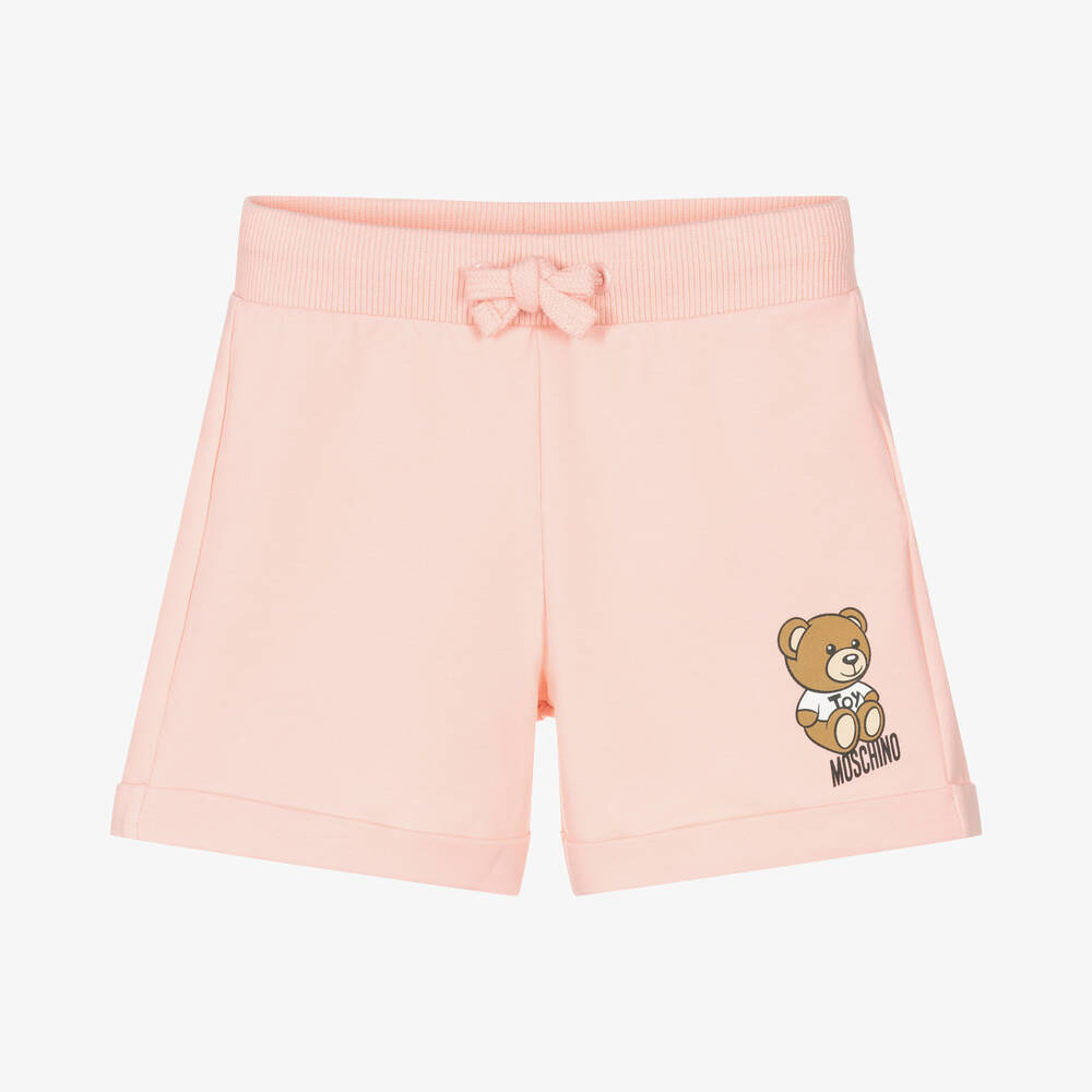 Moschino Kid-Teen - Rosa Teddy-Baumwollshorts (M) | Childrensalon