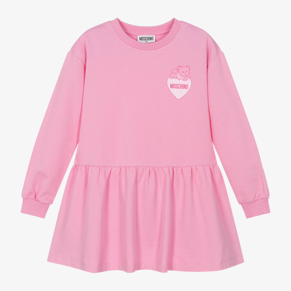 Moschino Kid-Teen-فستان قطن لون زهري | Childrensalon Outlet