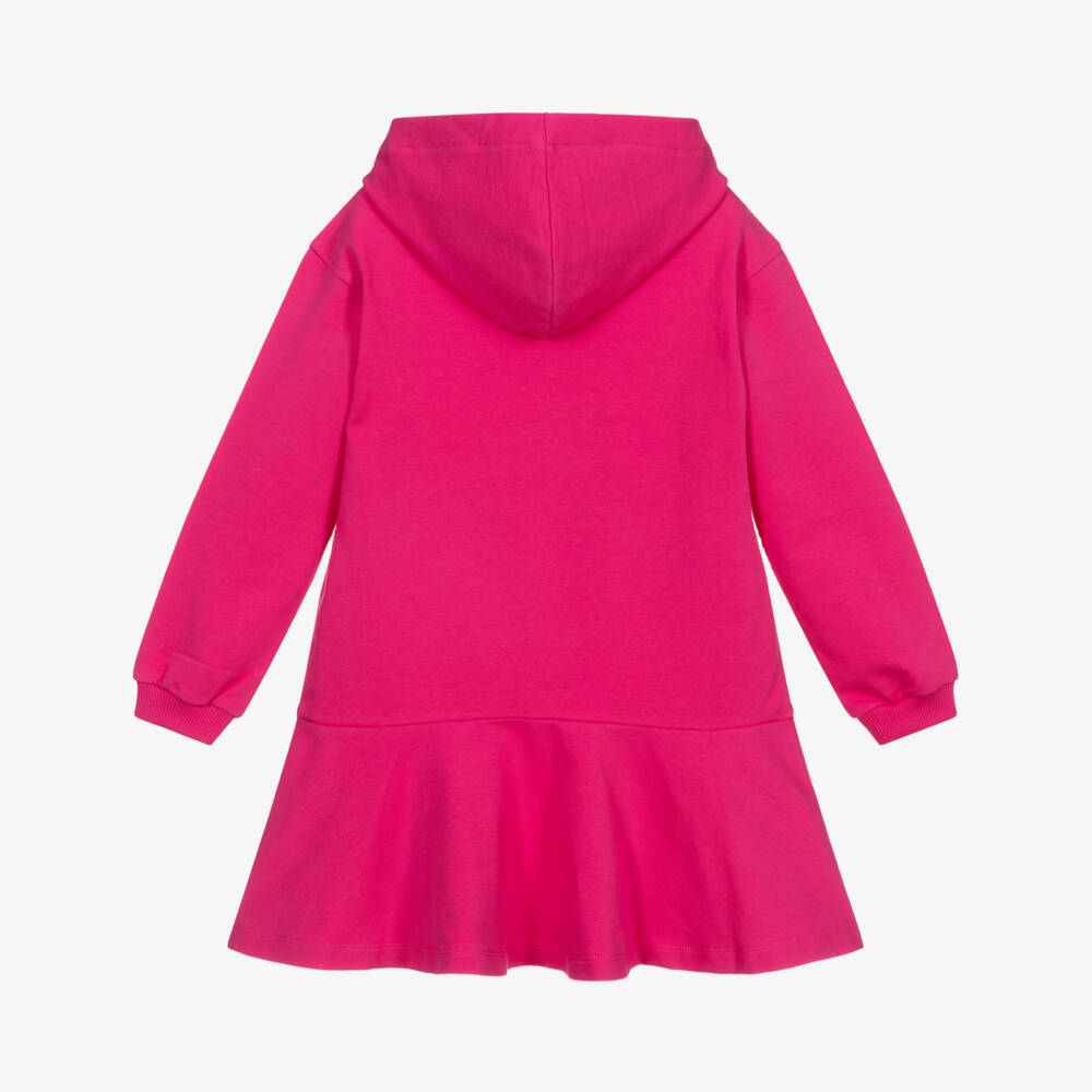 Moschino Кид-Тин-Girls Pink Hooded Jersey Dress | Childrensalon Outlet