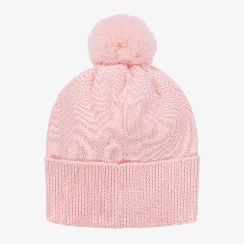 Moschino Kid-Teen-Girls Pink Knitted Hat & Scarf Gift Set | Childrensalon Outlet