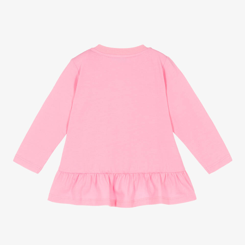 Moschino Малыши-Розовый хлопковый топ для девочек | Childrensalon Outlet