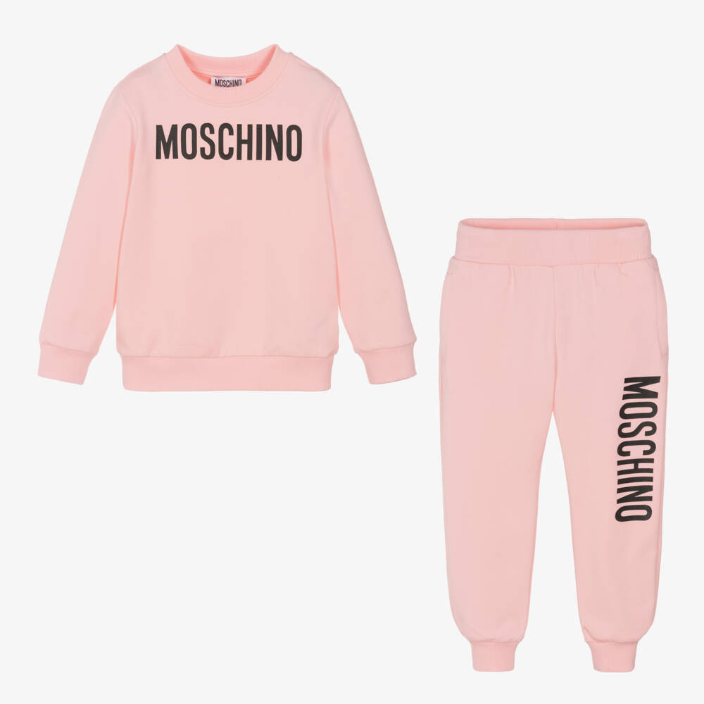 Moschino Kid-Teen-بدلة رياضية قطن لون زهري | Childrensalon Outlet