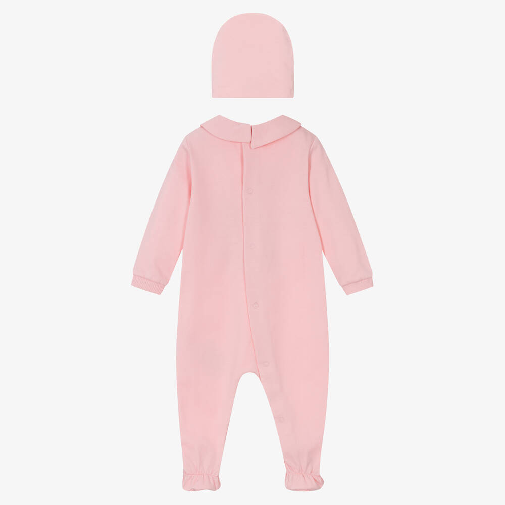 موسكينو Baby-طقم أفرول قطن جيرسي لون زهري للمولودات | Childrensalon Outlet