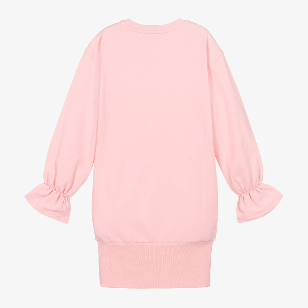 Moschino Кид-Тин-Girls Pink Teddy Bear Logo Dress | Childrensalon Outlet