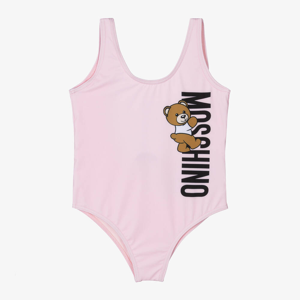 Moschino Kid-Teen-Girls Pink Teddy Bear Swimsuit | Childrensalon Outlet