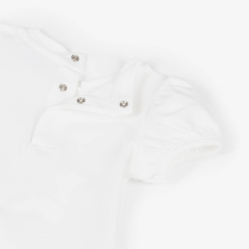 Moschino-Набор из розового и белого хлопка с медвежонком для девочек | Childrensalon Outlet