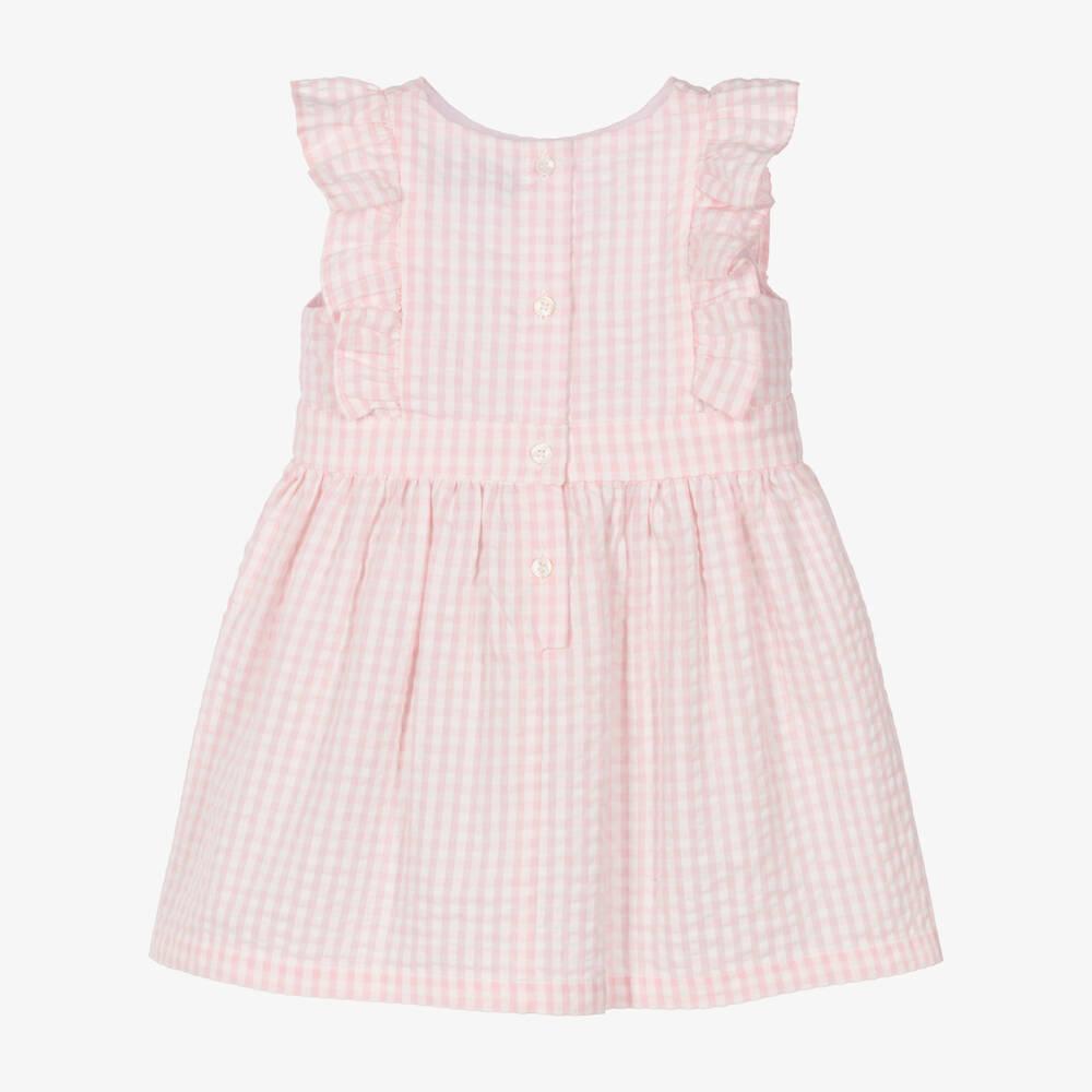 Moschino-Girls Pink & White Gingham Dress | Childrensalon Outlet