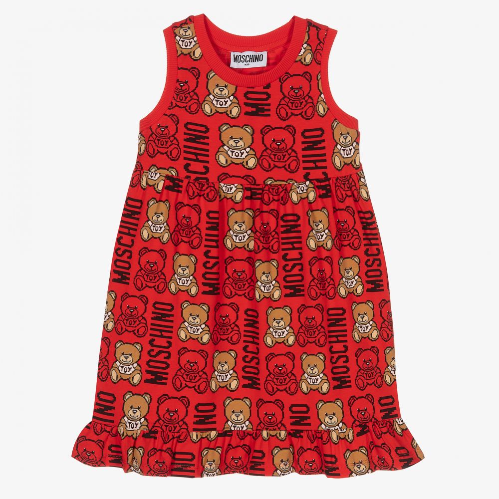 Moschino Kid-Teen - Robe rouge et noire Fille | Childrensalon