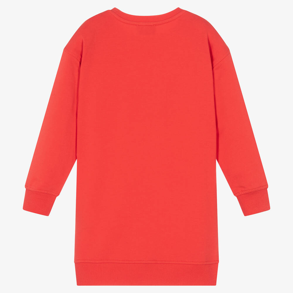 Moschino Kid-Teen-Girls Red Cotton Necklace Dress | Childrensalon Outlet