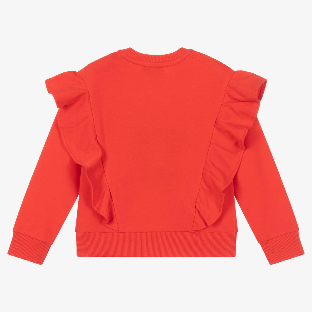 Girls ruffle sweatshirt on sale