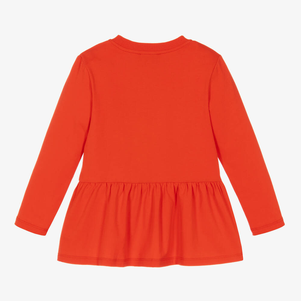 Moschino Kid-Teen-Girls Red Cotton Teddy & Heart Top | Childrensalon Outlet