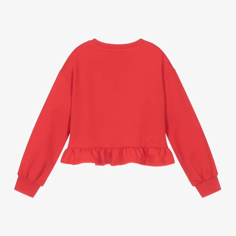 موسكينو Kid-Teen-سويتشيرت تيدي بير قطن لون أحمر للبنات | Childrensalon Outlet