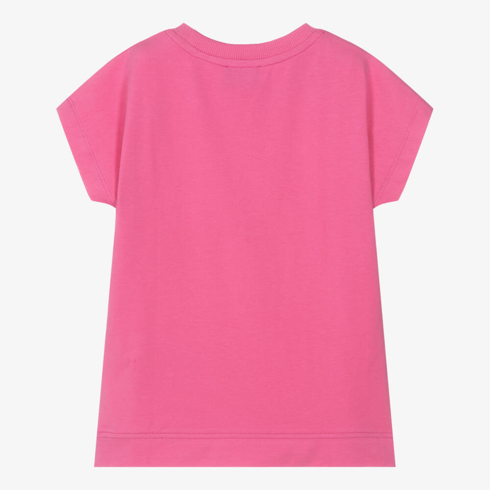 Moschino-Girls Rose Teddy Logo Tee | Childrensalon Outlet