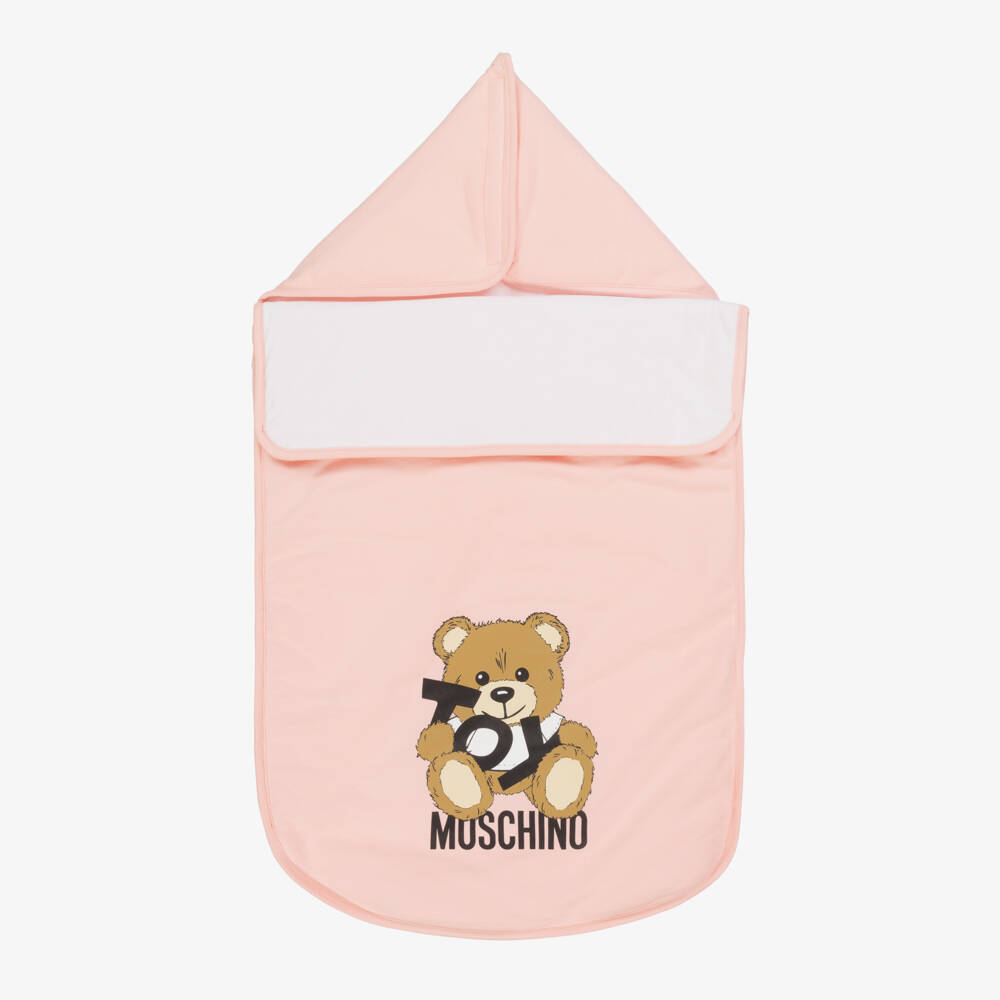 Moschino-Хлопковая люлька Розовый мишка для девочек | Childrensalon Outlet