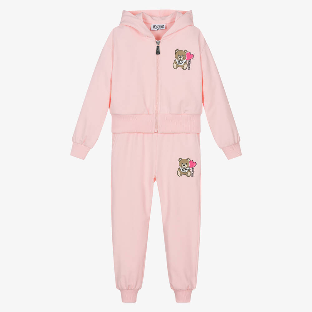 Moschino-Хлопковый комплект Розовый медвежонок для девочек | Childrensalon Outlet
