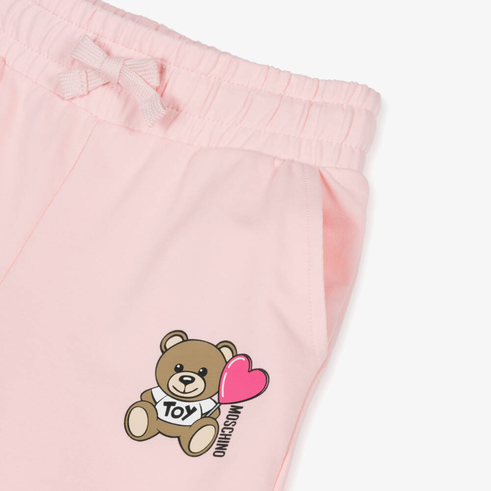 Moschino-Хлопковый комплект Розовый медвежонок для девочек | Childrensalon Outlet