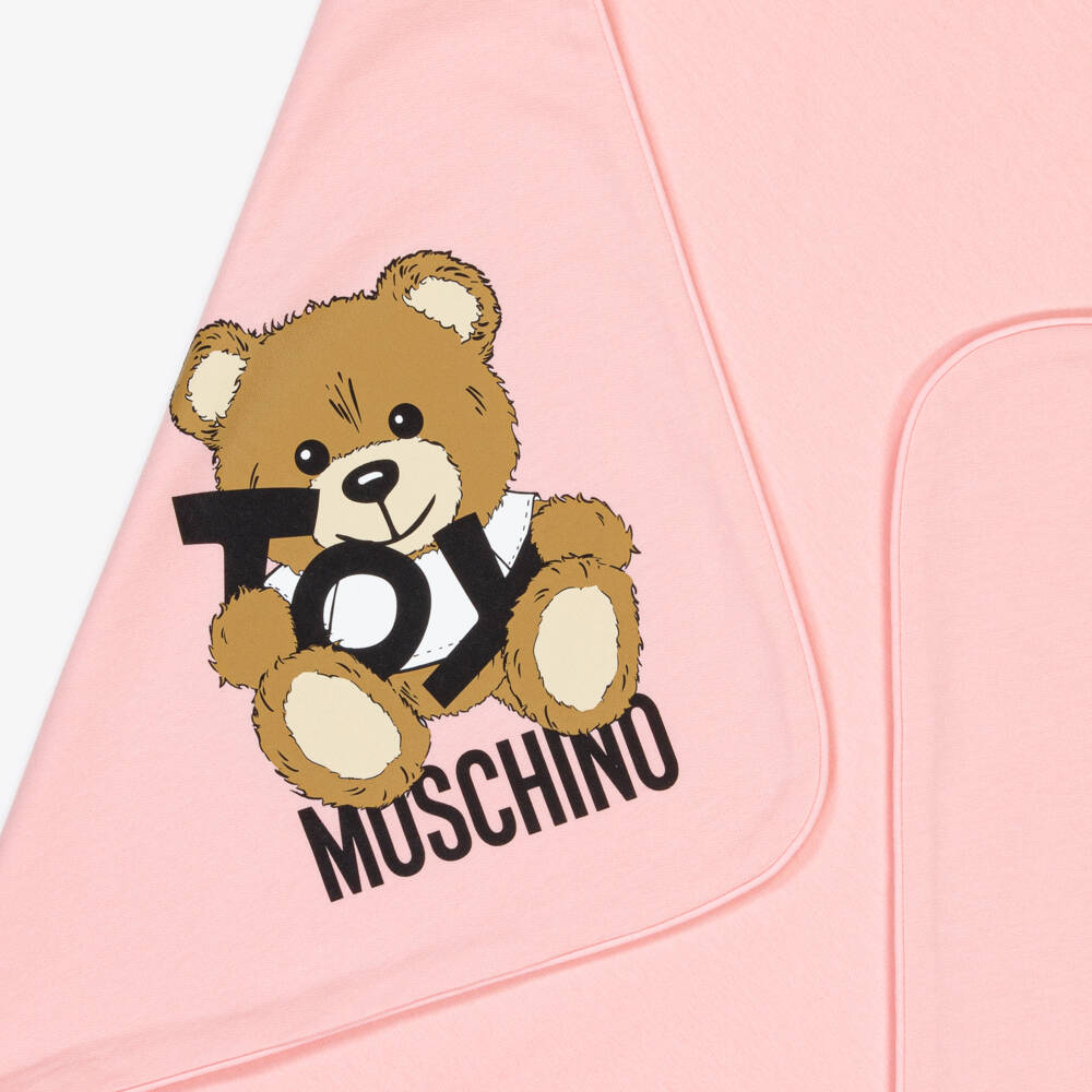 Moschino-Girls' Rosy Bear Emblem Blanket | Childrensalon Outlet