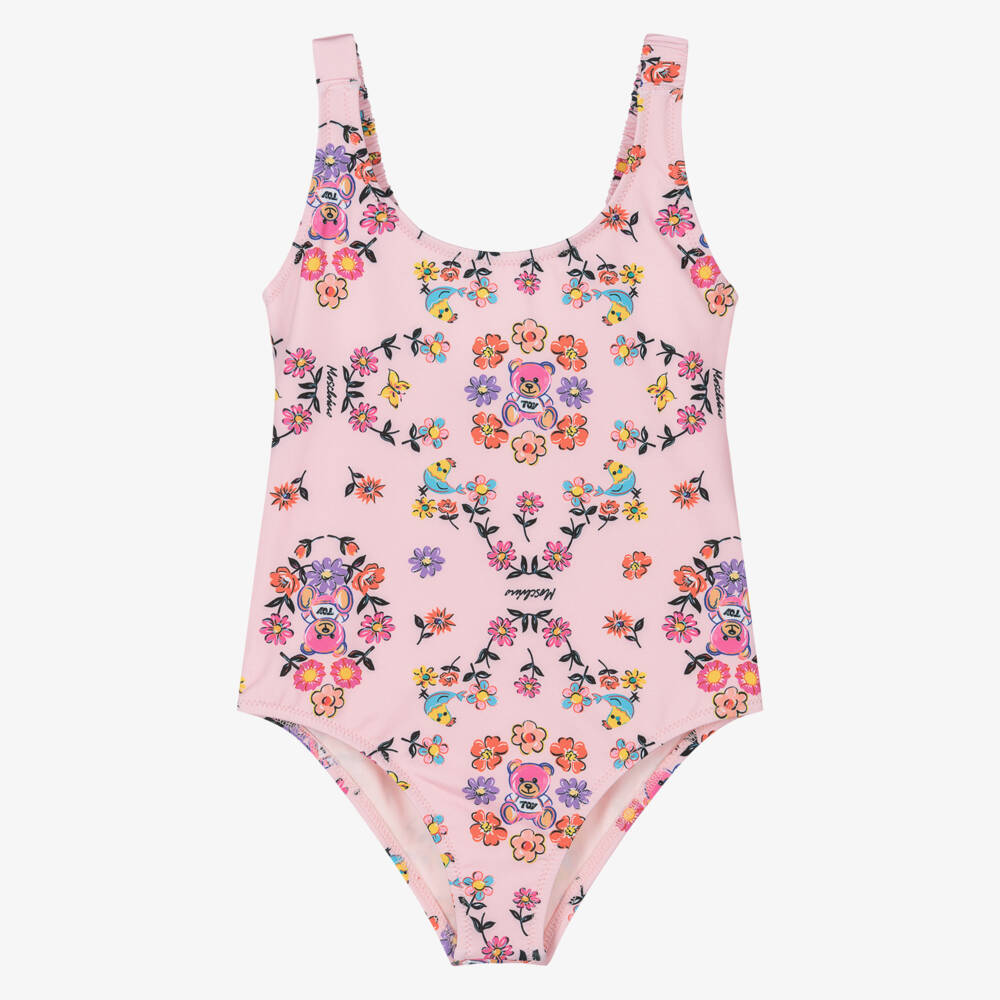 Moschino-Girls Rosy Blossom Swimwear Delight | Childrensalon Outlet