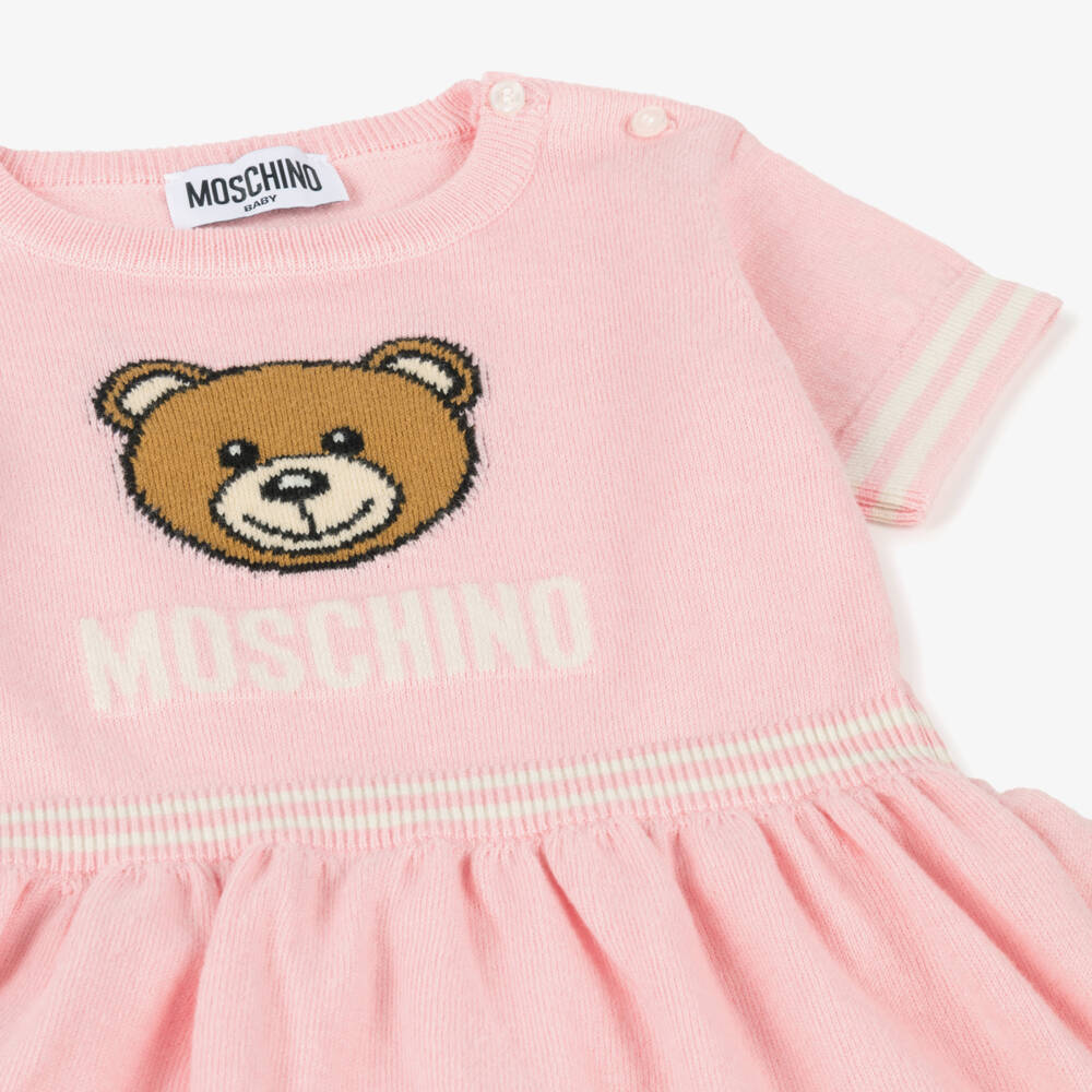Moschino Baby-Girls Rosy Cotton Wool Dress | Childrensalon Outlet