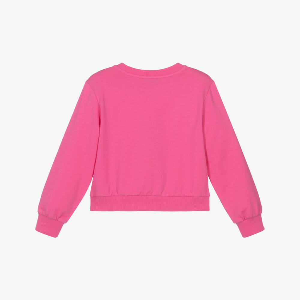 Moschino-بلوفر دافئ للبنات بتصميم دب وردي | Childrensalon Outlet