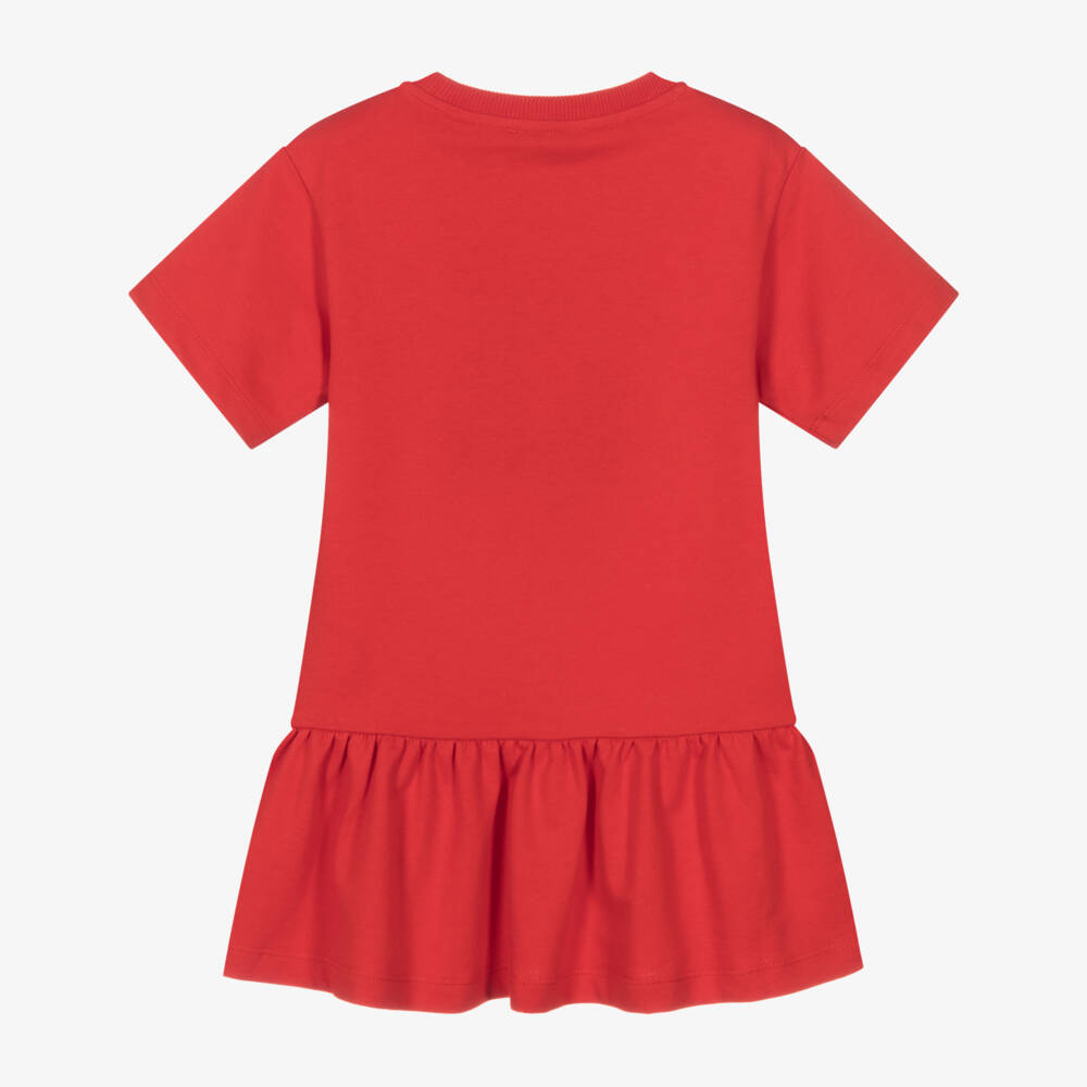 Moschino-Girls Ruby Bear Cotton Dress | Childrensalon Outlet