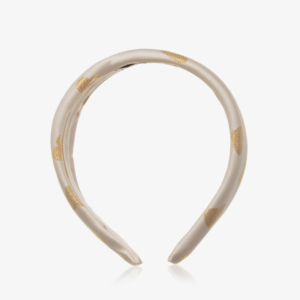 Moschino Kid-Teen-Girls Satin Heart-Patterned Hairband | Childrensalon Outlet