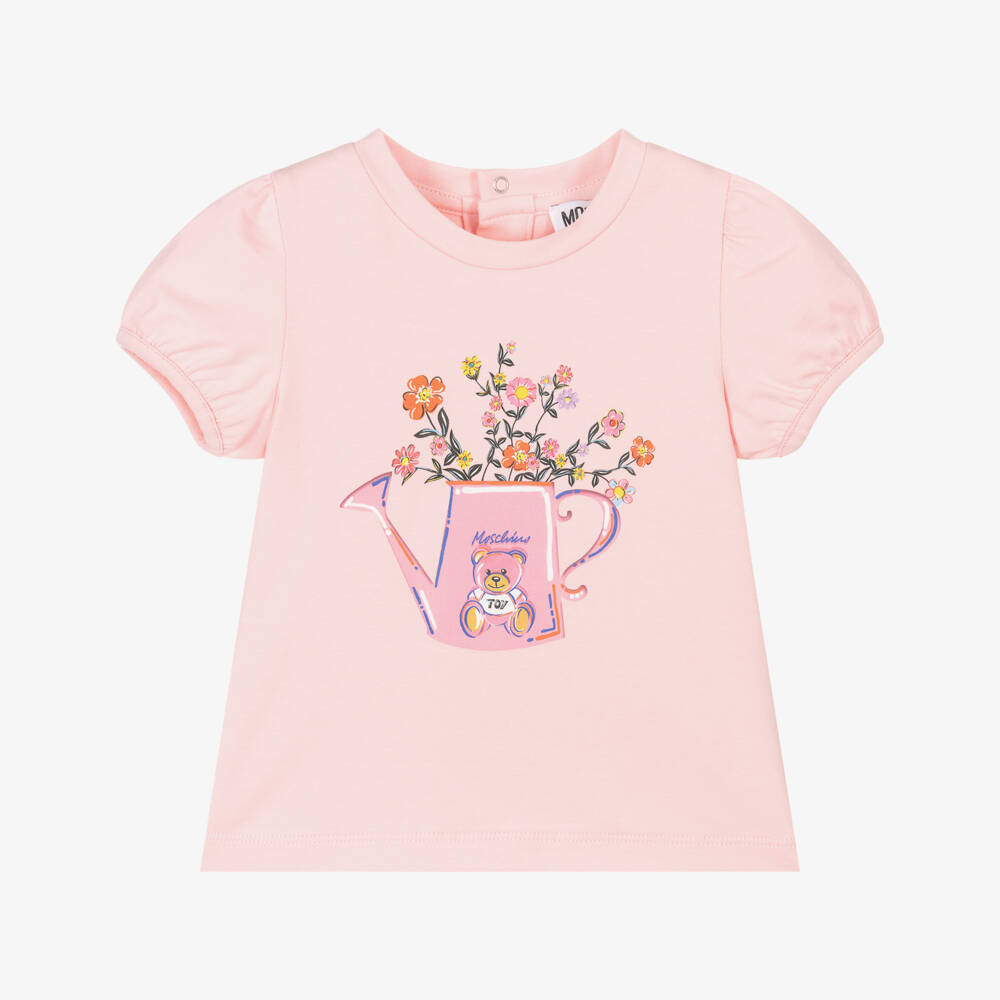 Moschino-Girls Soft Blossom Tee | Childrensalon Outlet