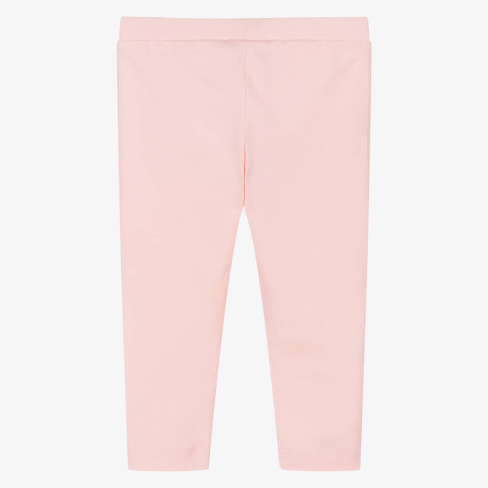 Moschino-بنطلون ليقنز وردي ناعم بطبعة دب للبنات | Childrensalon Outlet