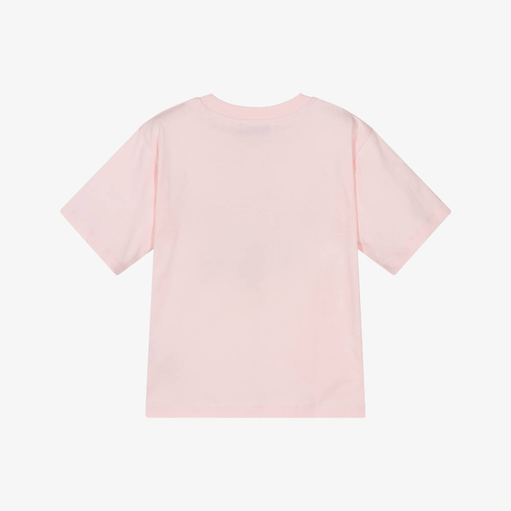 Moschino-Girls Soft Pink Bear Tee | Childrensalon Outlet