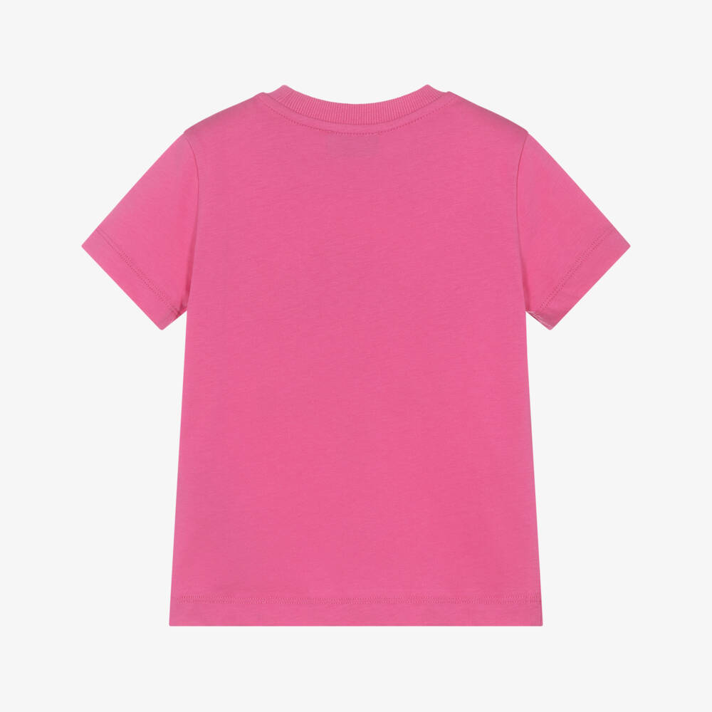 Moschino-Girls Soft Pink Bear Trio Tee | Childrensalon Outlet