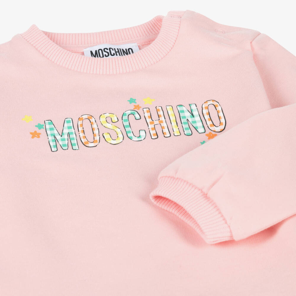 Moschino Baby-Girls Soft Pink Jersey Dress | Childrensalon Outlet