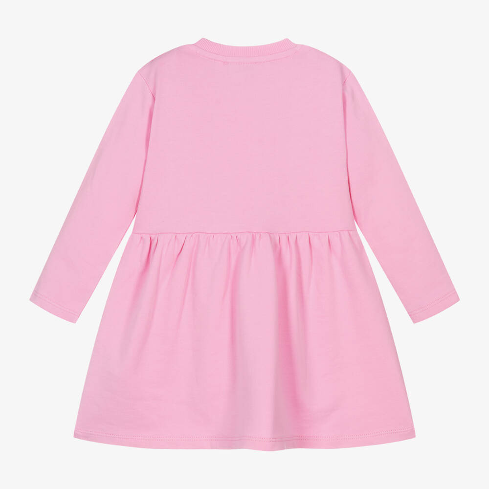 Moschino Малыши-Платье из мягкого розового трикотажа для девочек | Childrensalon Outlet
