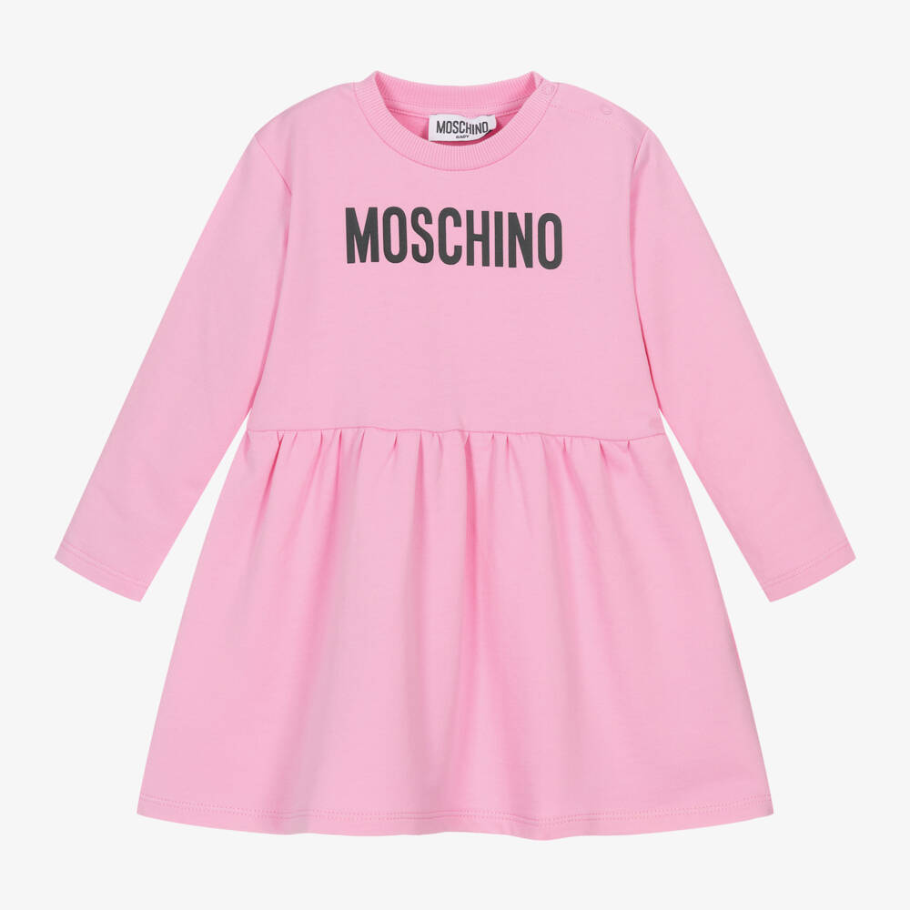 Moschino Baby-فستان جيرسي ناعم وردي للبنات | Childrensalon Outlet