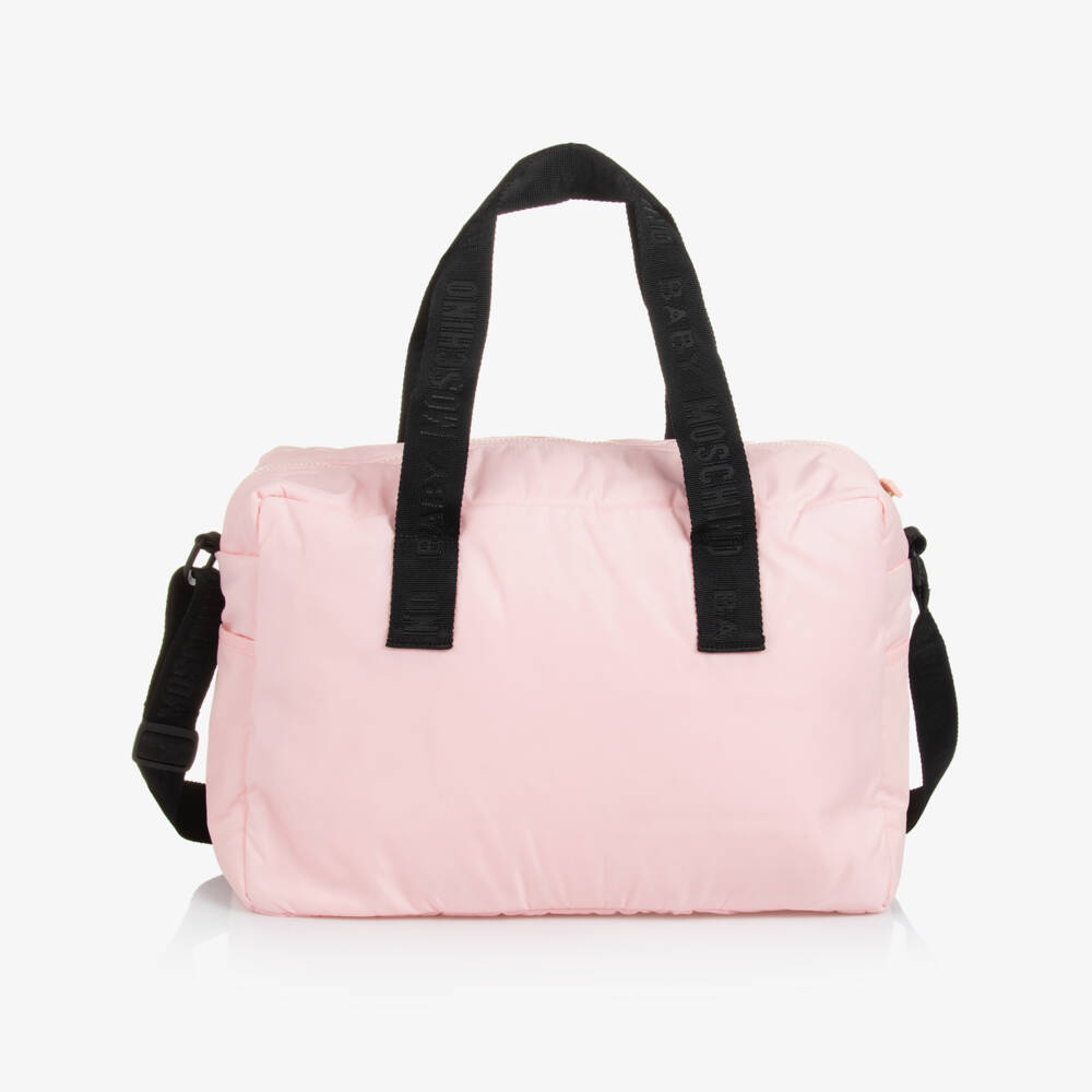 Moschino Baby-Girls Soft Pink Teddy Tote | Childrensalon Outlet