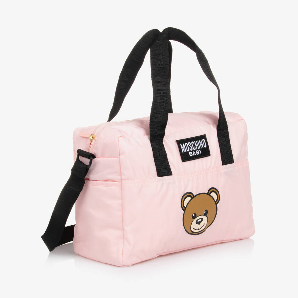 Moschino Baby-Girls Soft Pink Teddy Tote | Childrensalon Outlet