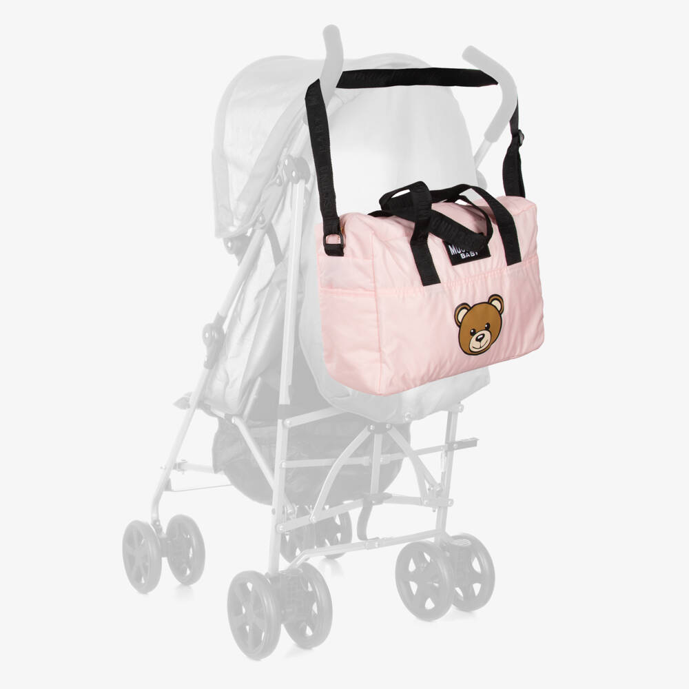 Moschino Baby-Girls Soft Pink Teddy Tote | Childrensalon Outlet