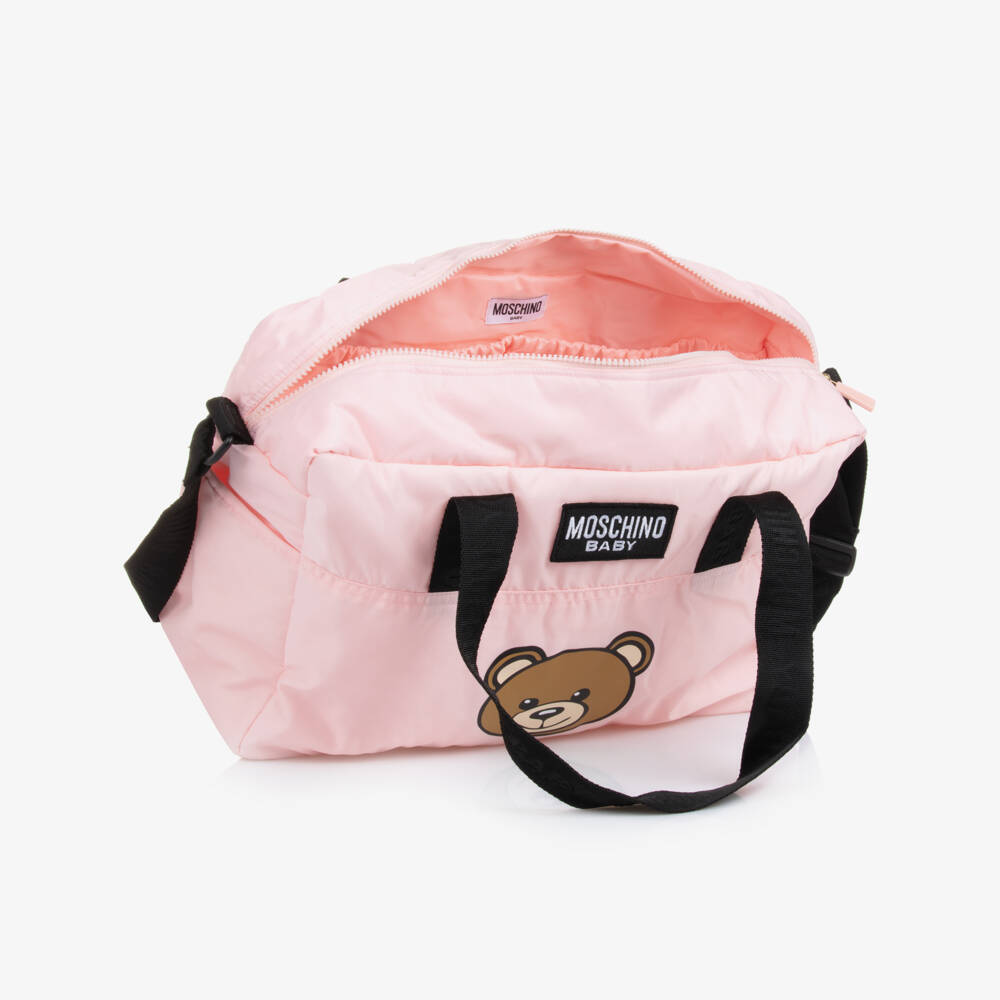 Moschino Baby-Girls Soft Pink Teddy Tote | Childrensalon Outlet