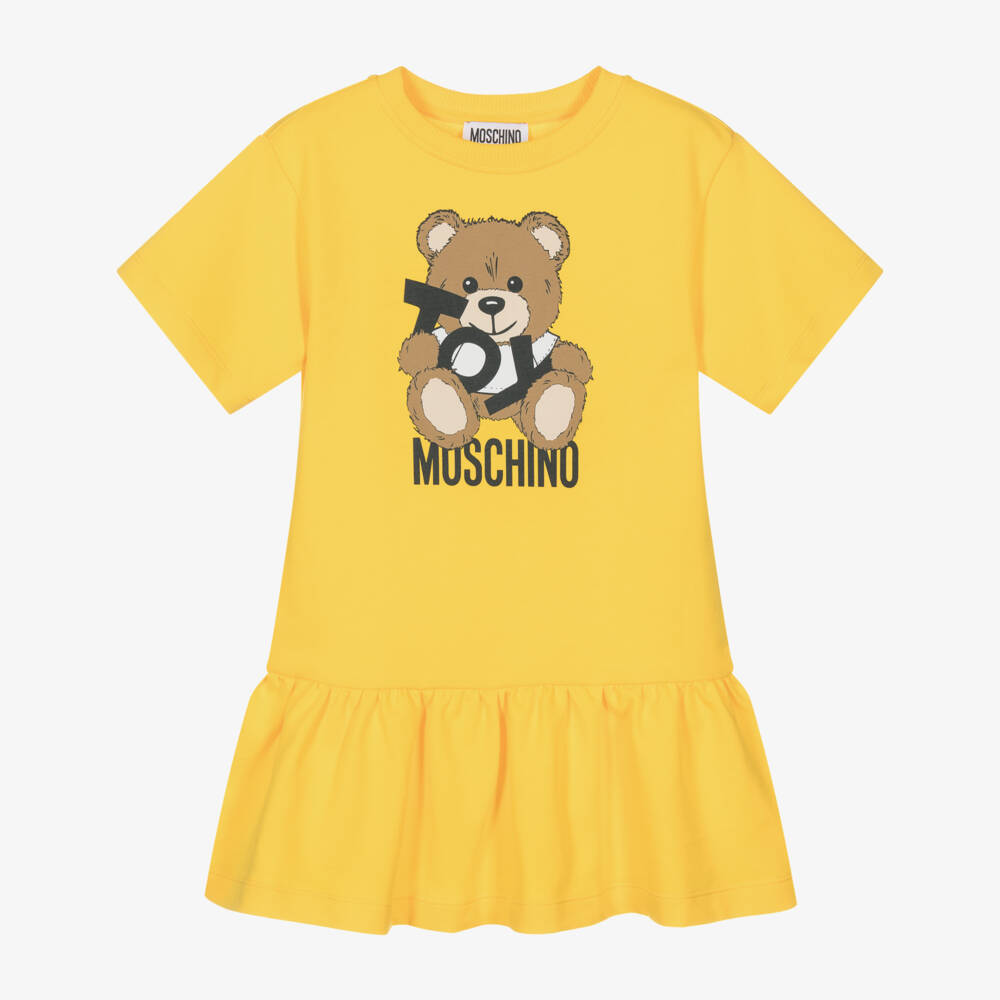 Moschino-Girls Sunny Teddy Motif Dress | Childrensalon Outlet