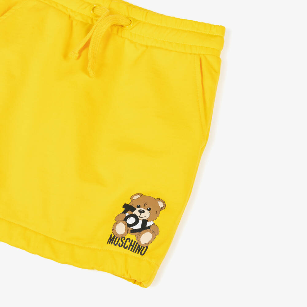 Moschino-Girls Sunshine Teddy Cotton Skirt | Childrensalon Outlet