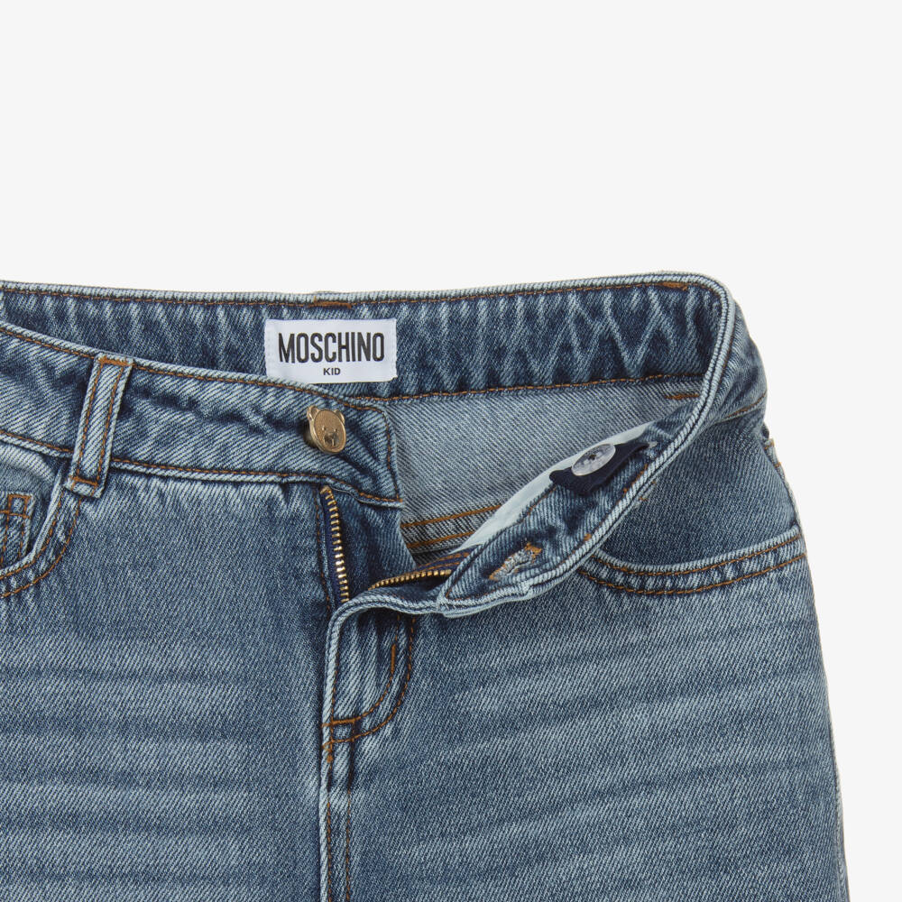 Moschino Kid-Teen-Girls Washed Denim Trousers | Childrensalon Outlet
