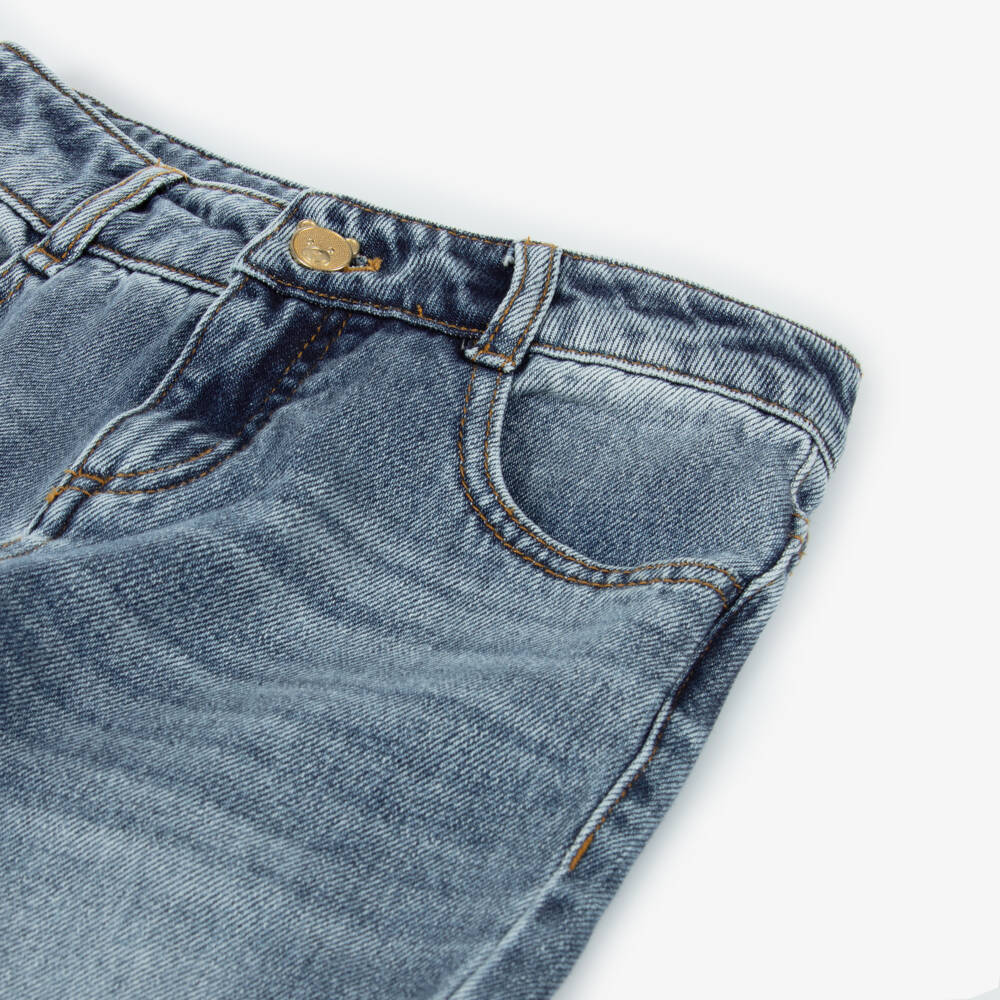Moschino Kid-Teen-Girls Washed Denim Trousers | Childrensalon Outlet
