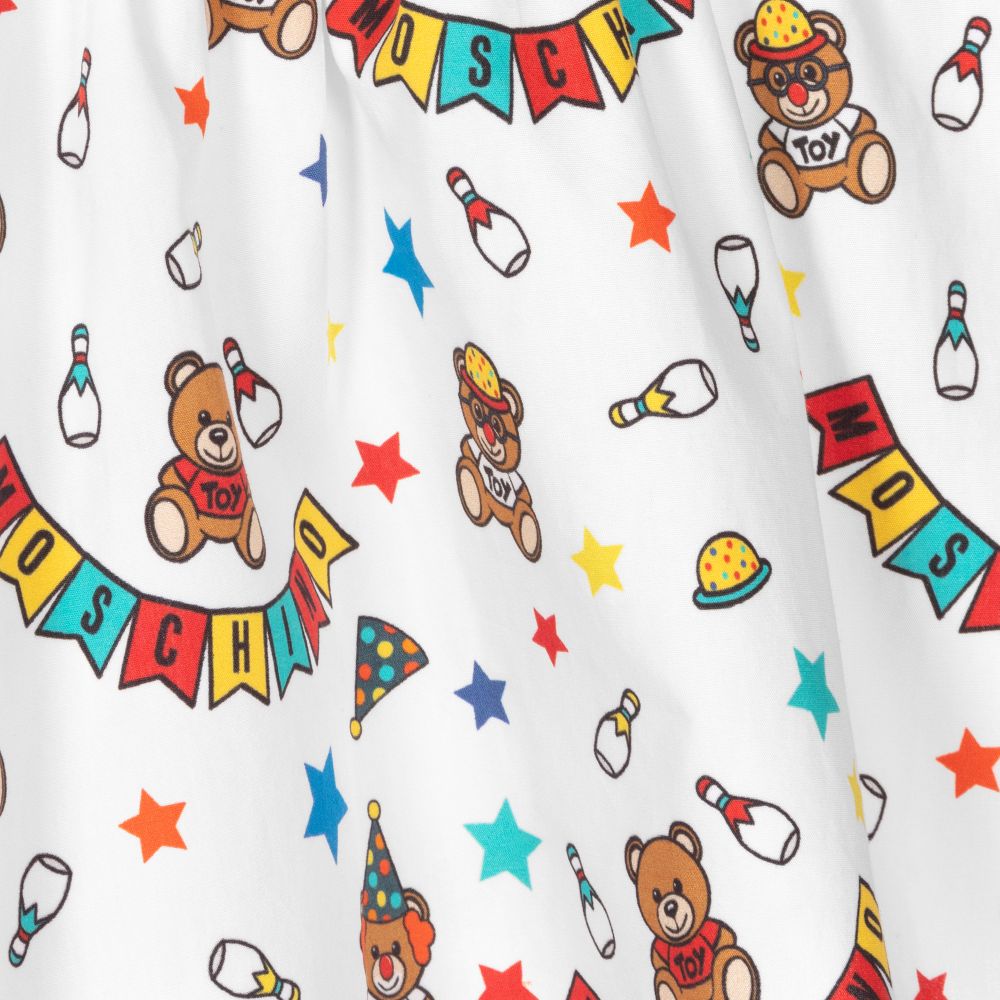 Moschino Baby-Girls White Circus Print Dress | Childrensalon Outlet