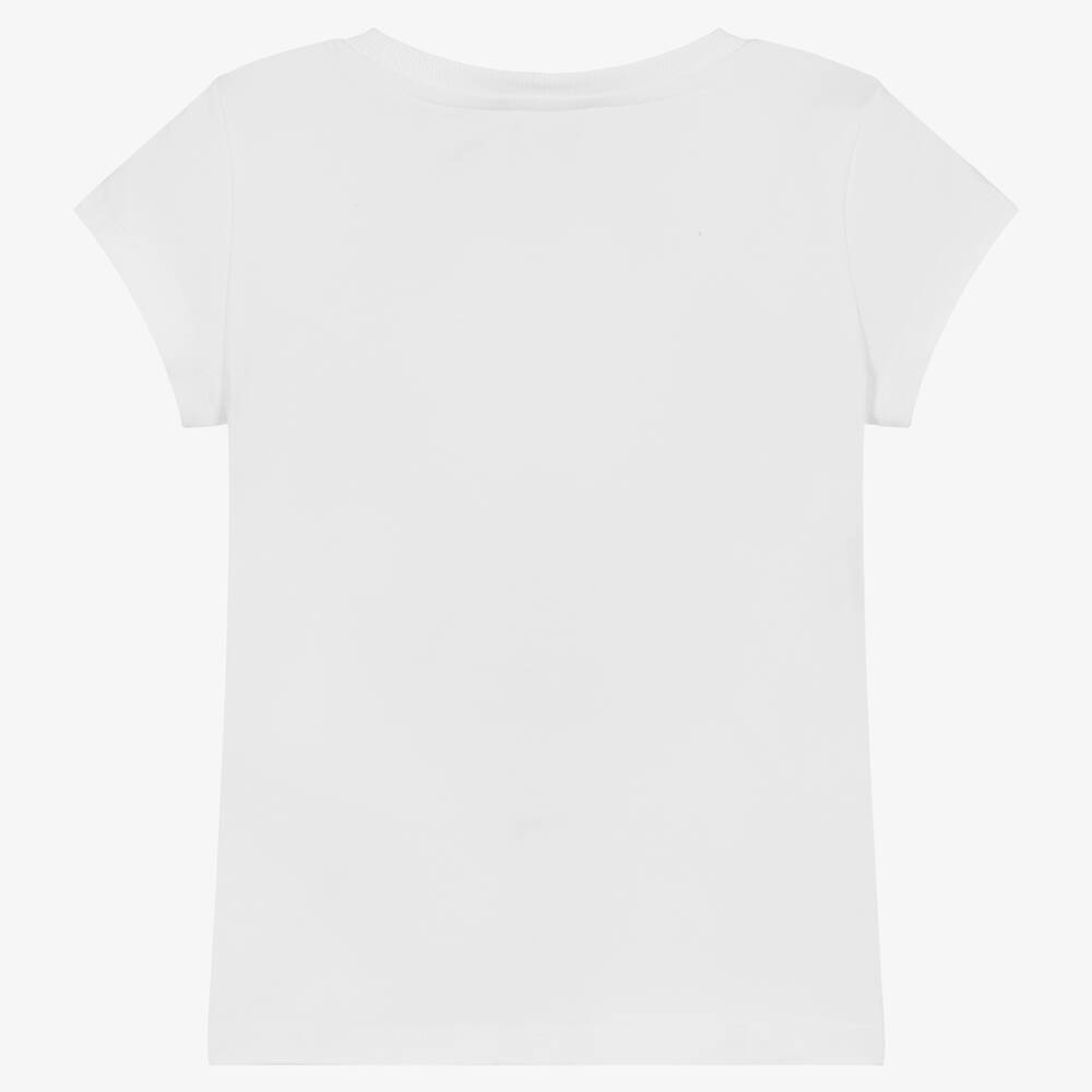 Moschino Кид-Тин-Белая хлопковая футболка | Childrensalon Outlet