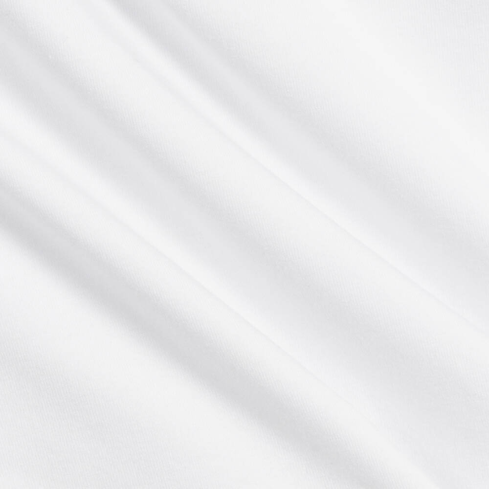 Moschino Baby-Girls White Cotton Logo Top | Childrensalon Outlet