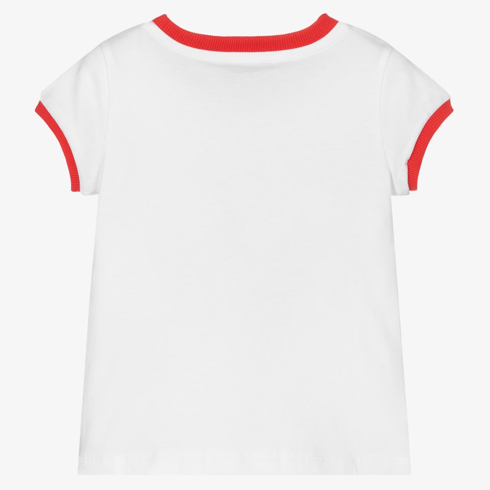 Moschino Kid-Teen-Girls White Cotton T-Shirt | Childrensalon Outlet