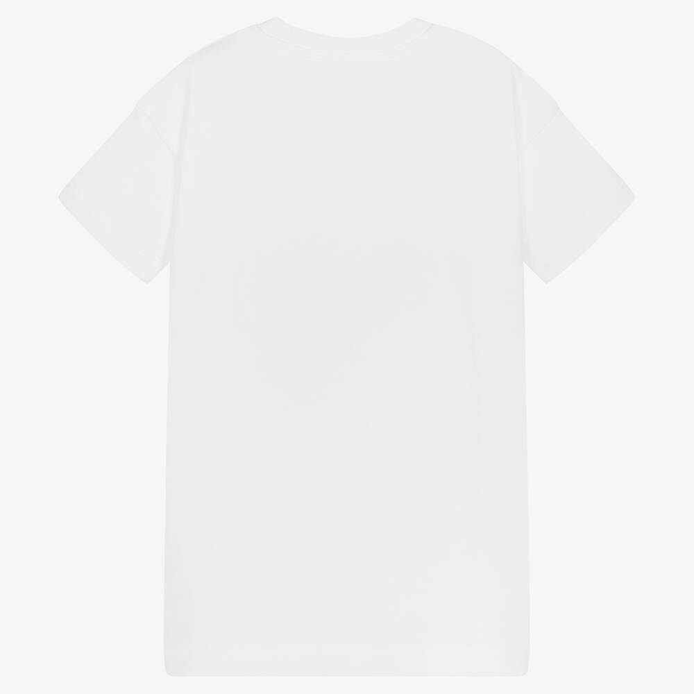 Moschino Kid-Teen-Girls White Double Smiley Jersey Dress | Childrensalon Outlet